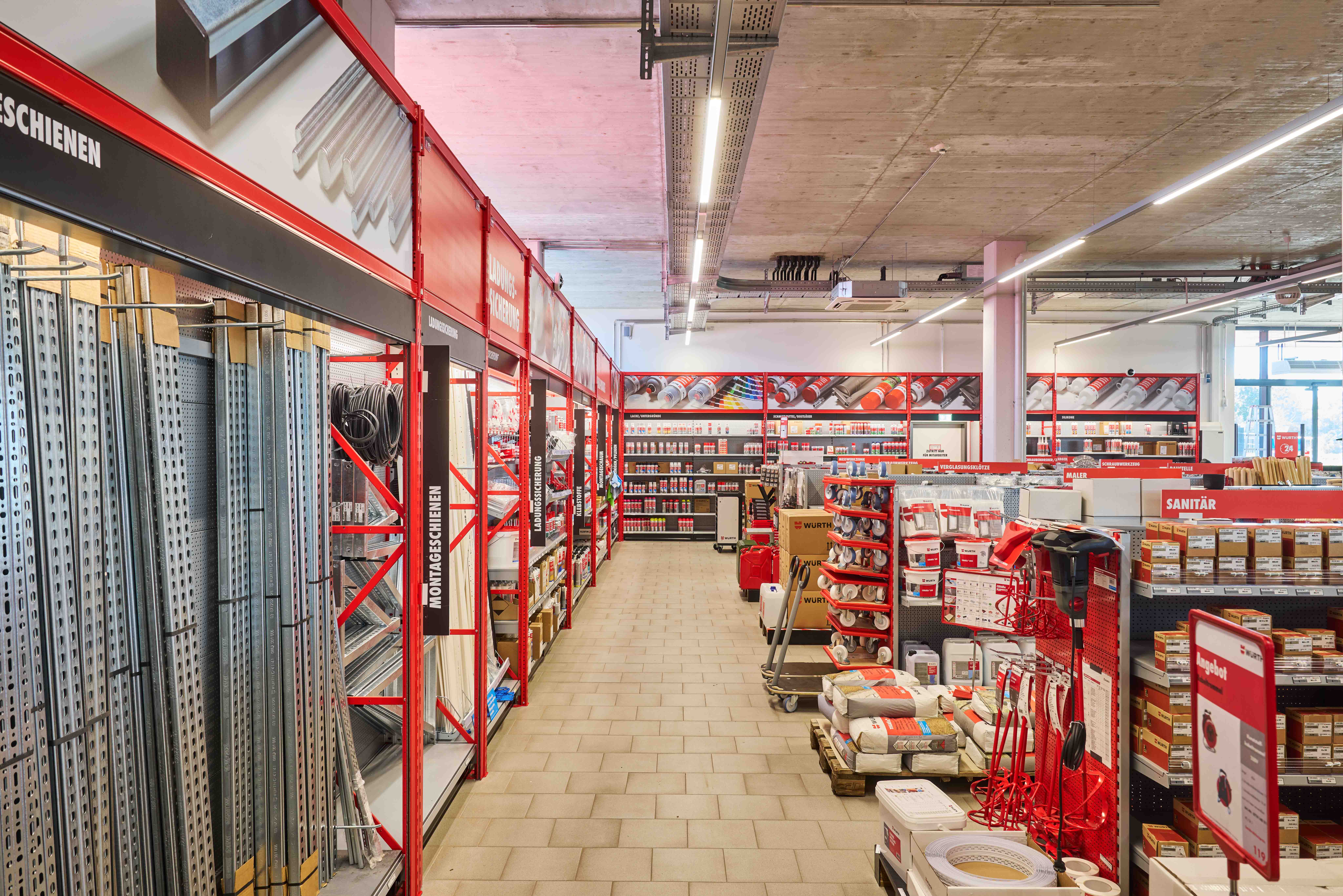 Verkaufsraum des Würth Standorts in Magdeburg
